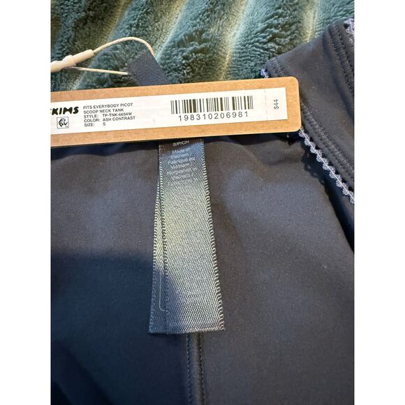 Skims Ash Contrast Fits Everybody Picot Scoop Neck Tank - Picture 4 of 4
